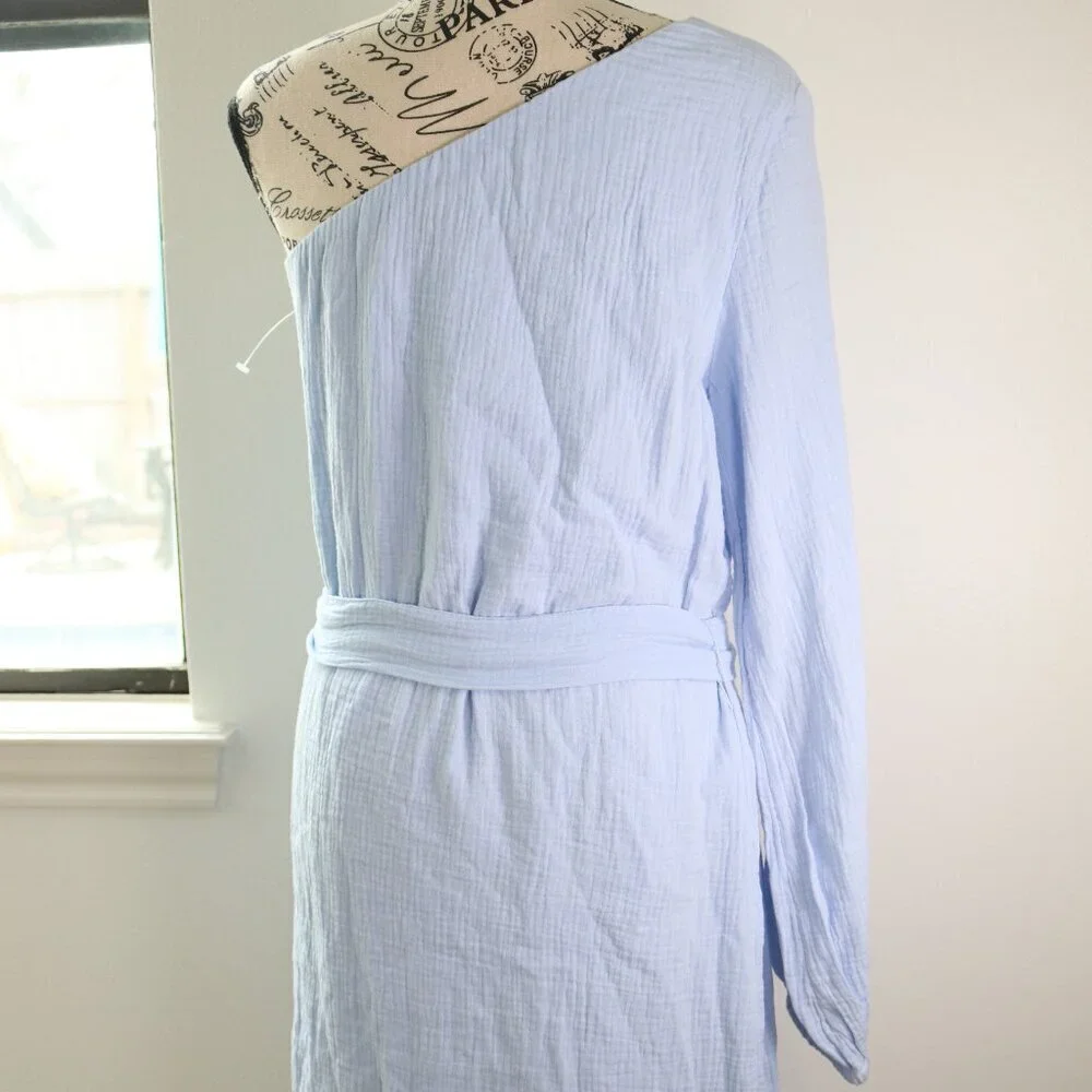 Express Ladies Periwinkle One Shoulder Dress NWOT Light Blue Size SMALL - Picture 3 of 5